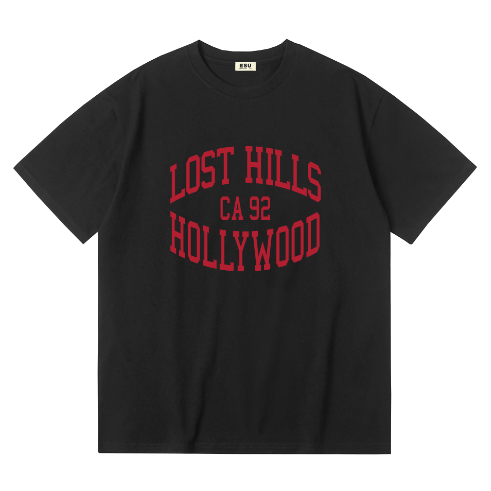 ESU 할리우드로스트힐스반팔티 오버핏박스티셔츠 HOLLYWOOD : ESU