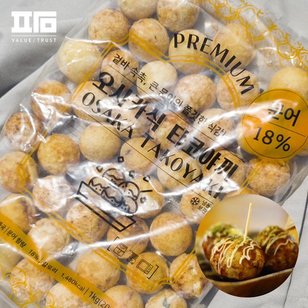 지엔씨 프리미엄 타코야끼 1kg 문어볼 18% : ㅍㅏㅁ