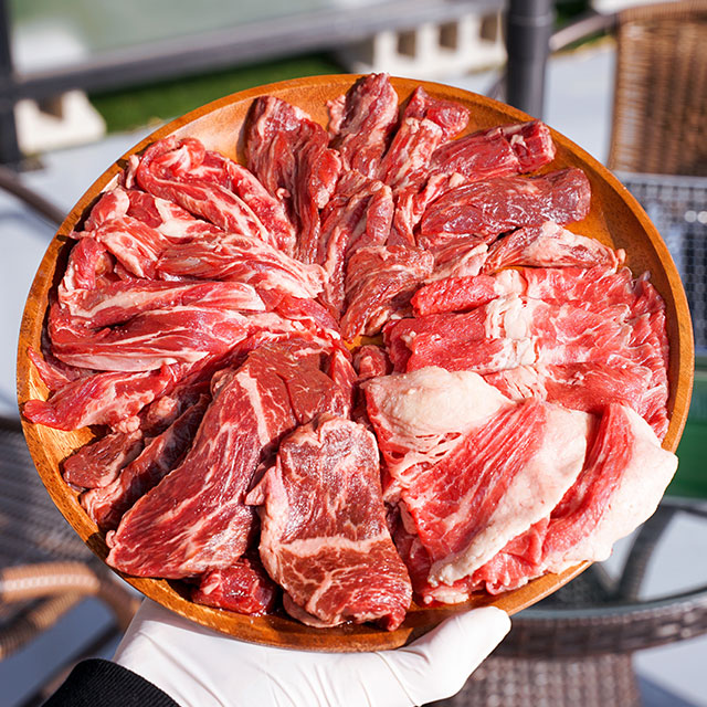 소한마리 세트 소고기 모듬한판 600g 소갈비살 토시살 부채살 냉동 수입산 : 마켓올다