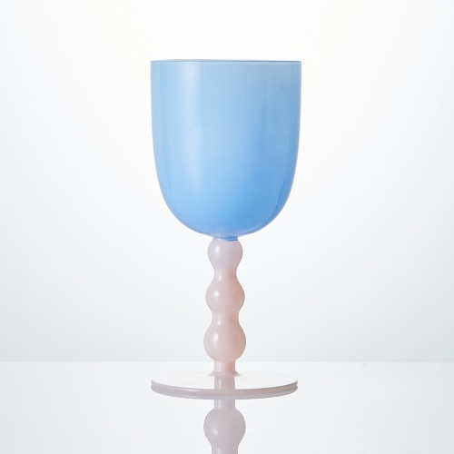 [모던하우스] 봉봉 투톤 위글 유리 고블렛(milky blue)_270ml  / GA0123024 : 2001 중계점 모던하우스