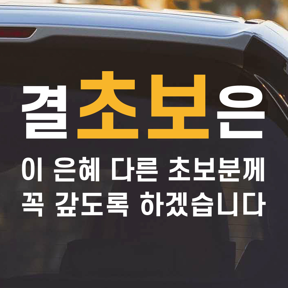 초보운전 스티커의 정석 배려감사합니다 N-002M 흰색 반사 : 모노먼트
