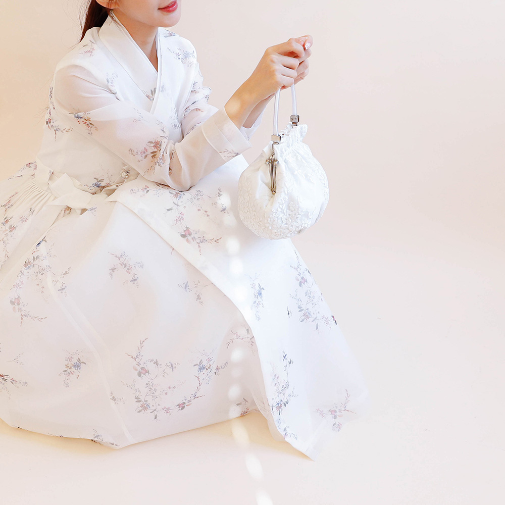 레이스 복주머니 한복가방 : 낭자한복