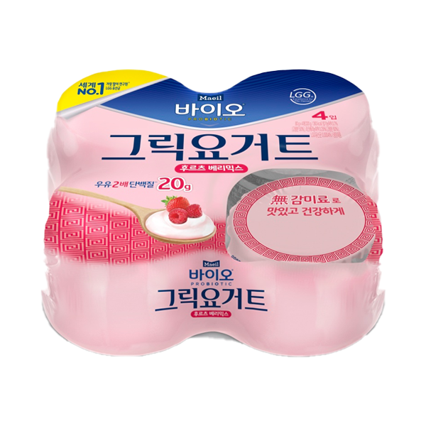 매일바이오 그릭요거트 후르츠베리믹스80g(4입)x6개/냉장배송 : 성지노마진샵
