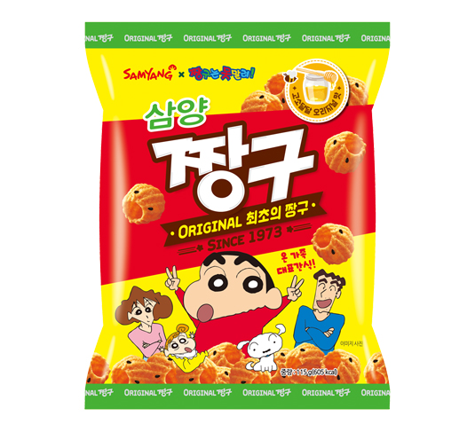 삼양 짱구 과자 스낵 115g x 24입 한박스 띠부실 스티커 동봉 : 모든음료