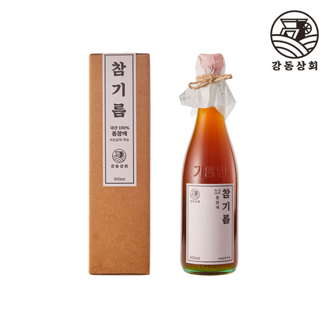 강동상회 국산 참기름 300ml : 강동상회