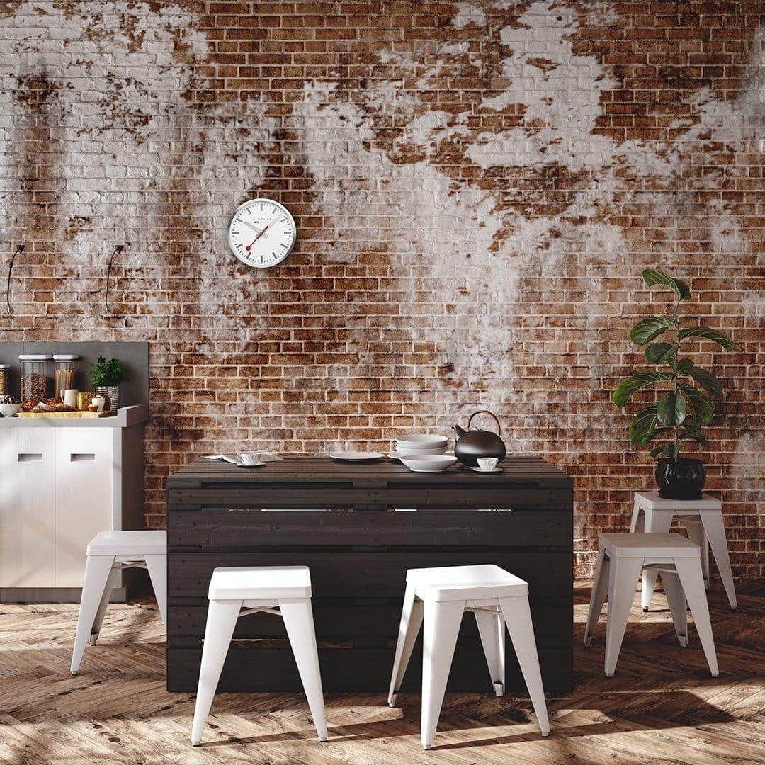 몬데인 알루미늄 미니멀 인테리어 벽시계 A995.Clock.17SBV 40cm : 허브아메리카