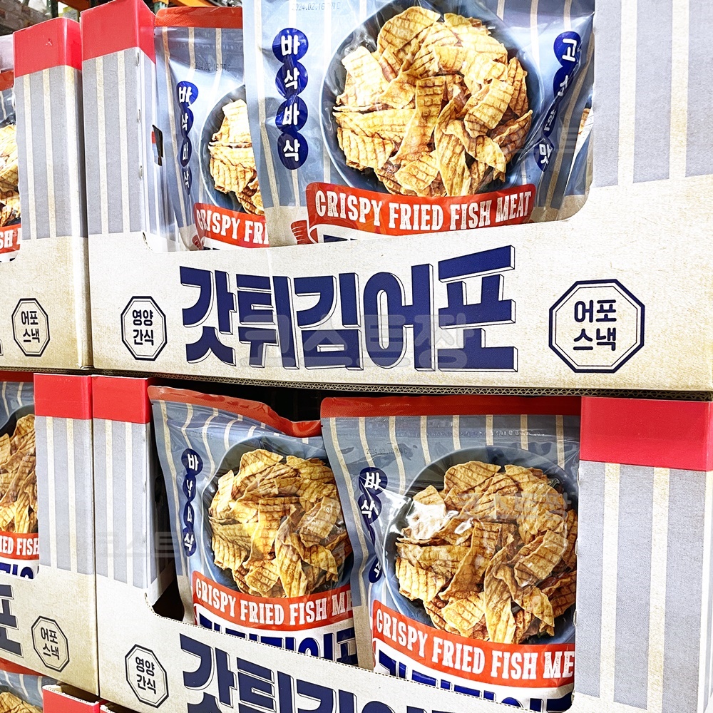 바삭아삭 고소한맛 갓튀김어포 영양간식 어포스낵 휴게소 어포튀김 400G 대용량 : 코스트짱