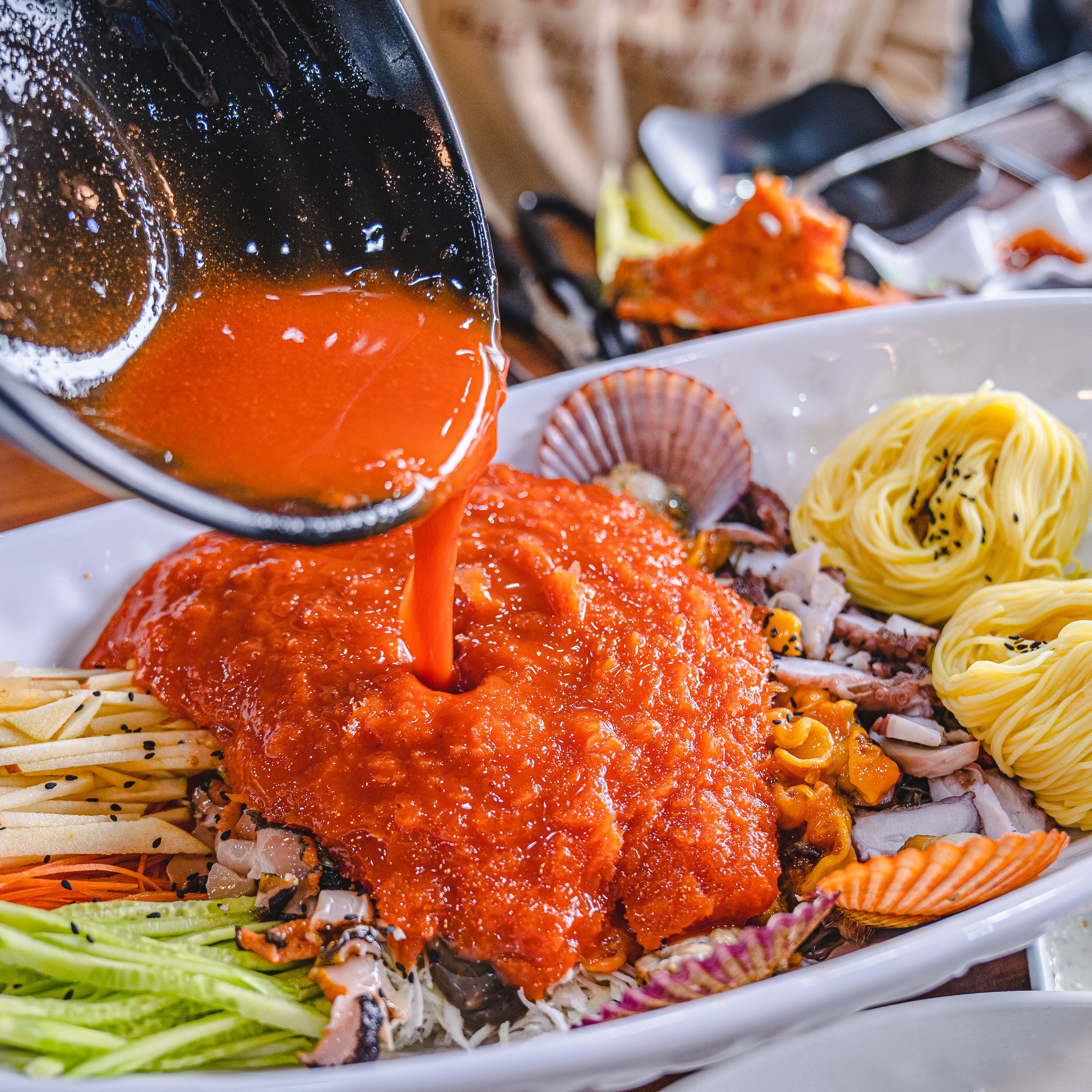 삼삼해물 물회 육수 소스 육회 양념 400g : 해물모아수산