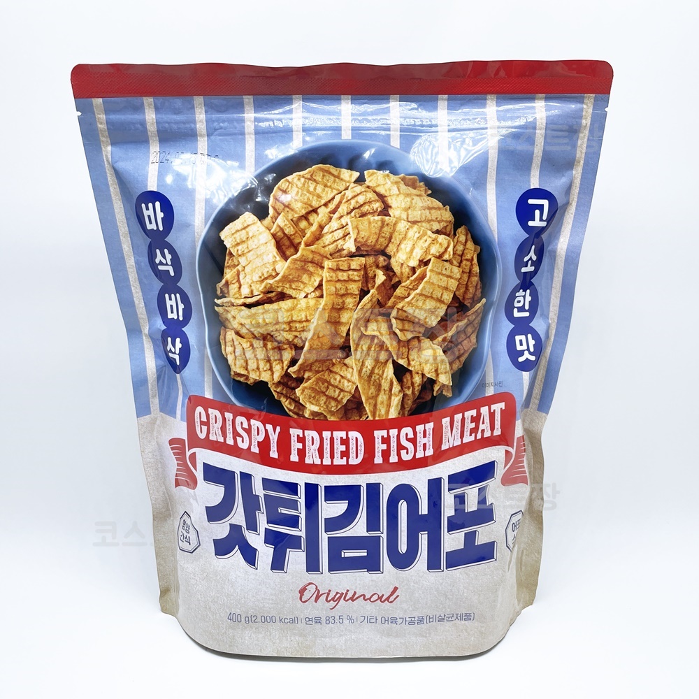 바삭아삭 고소한맛 갓튀김어포 영양간식 어포스낵 휴게소 어포튀김 400G 대용량 : 코스트짱
