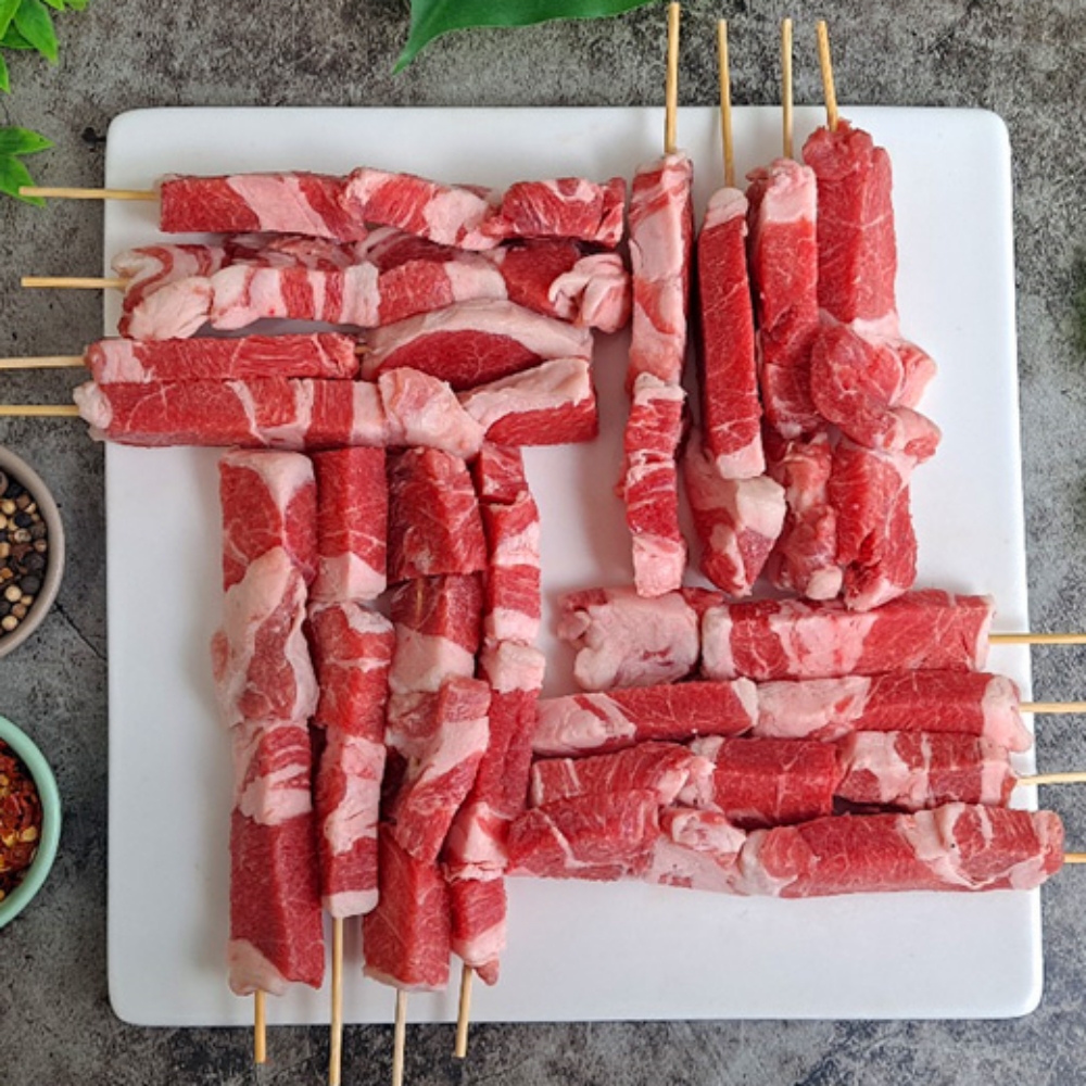 양꼬치 양깍두기 큐브 캠핑 어린양고기 : 마법같은일상