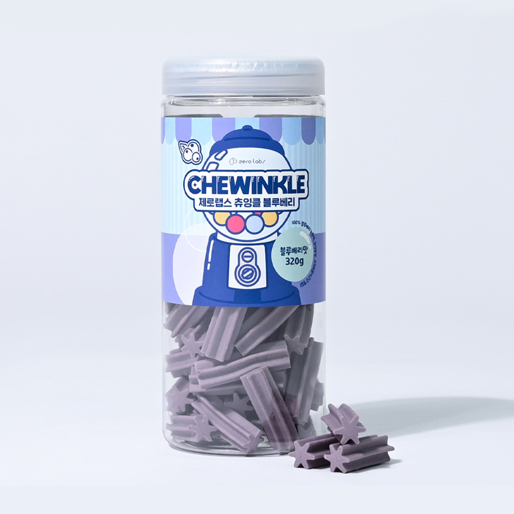 제로랩스 츄잉클 덴탈츄 블루베리맛 320g : 폴펫