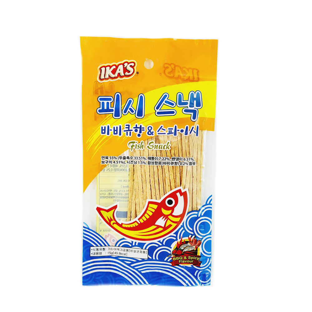 [피시스낵] 바비큐향 & 스파이스 13g 피쉬스낵 맥주안주 쥐포 어포 : 까까프렌즈잇츠