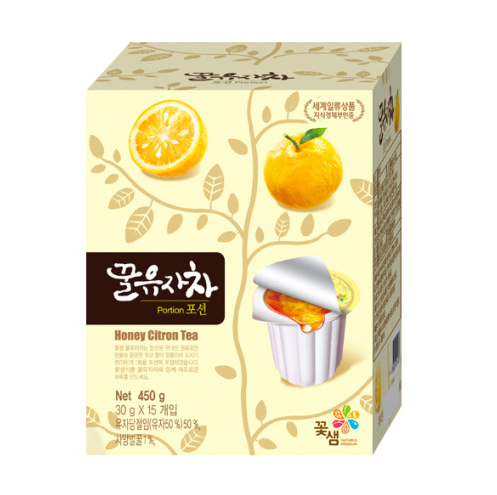 꽃샘 꿀유자차 포션 15개입 : 엔씨커피몰