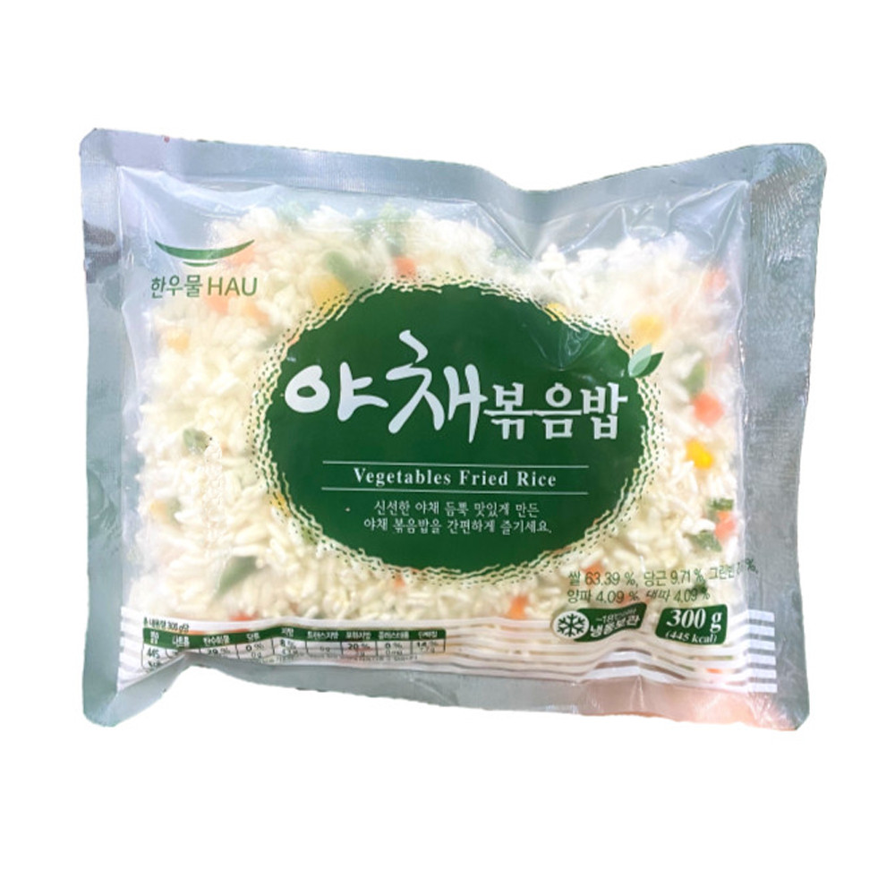 한우물 야채 볶음밥 300g 냉동 간편 즉석 소포장 대용량 식자재 업소용 식당 급식 가정 : 곰소할인마트