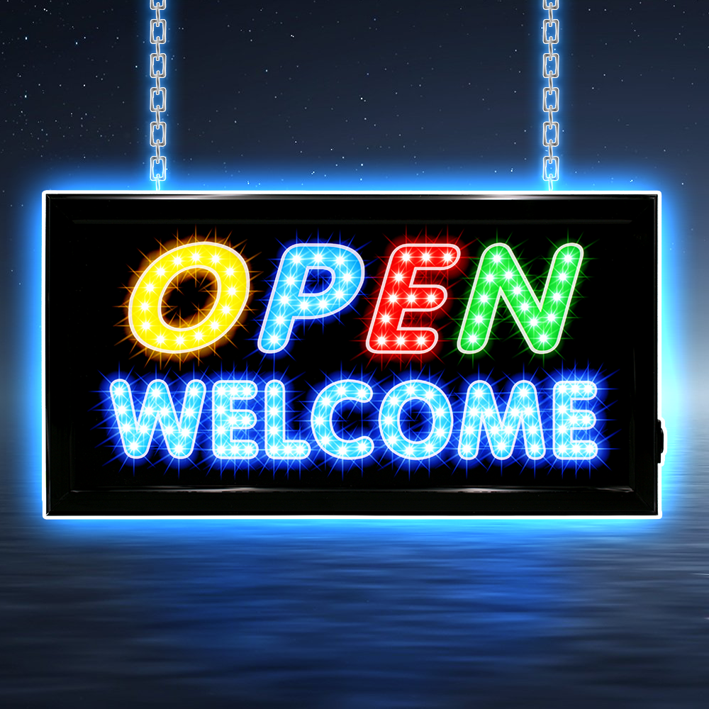영업중 간판 LED 오픈사인 OPEN 전광판 부동산 카페 식당 개업선물 음식점 미니 창문 : LED보드나라