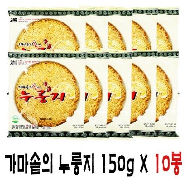 참좋은식품 가마솥의 누룽지 150g X 10봉 구수한 별미 216975 : 머치바잉