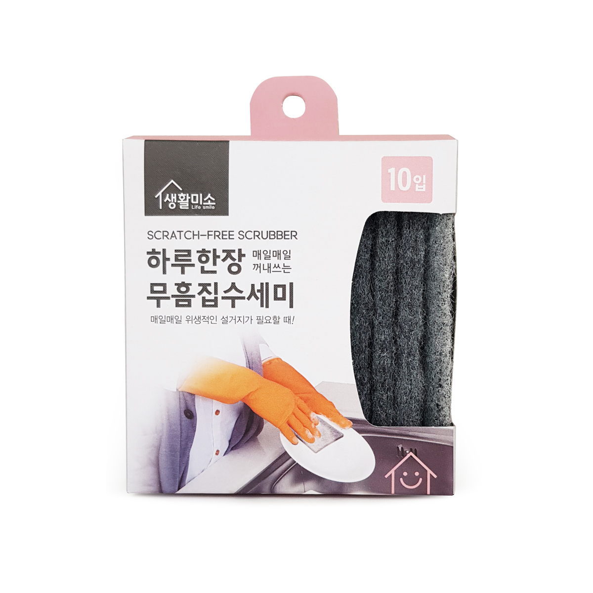 생활미소 하루한장 무흠집수세미 40매 : 생활미소