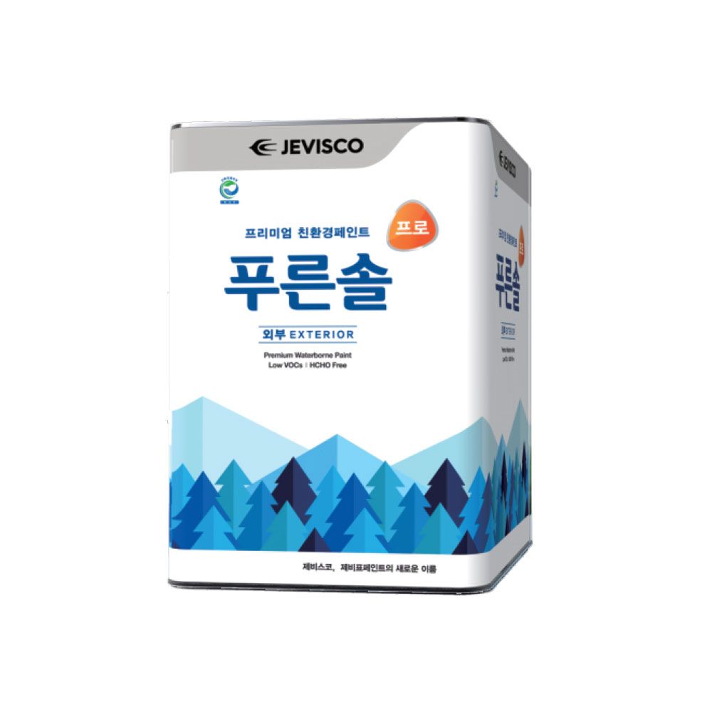 푸른솔 외부용 프로 18리터/수성페인트/제비스코/외부용페인트/친환경페인트/포리마텍스 : 이좋은페인트