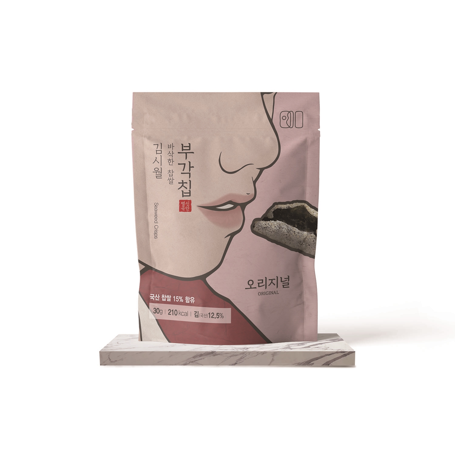 김시월 바삭한 찹쌀 부각칩(30g) x 5봉 : 김의 첫 시작 김시월