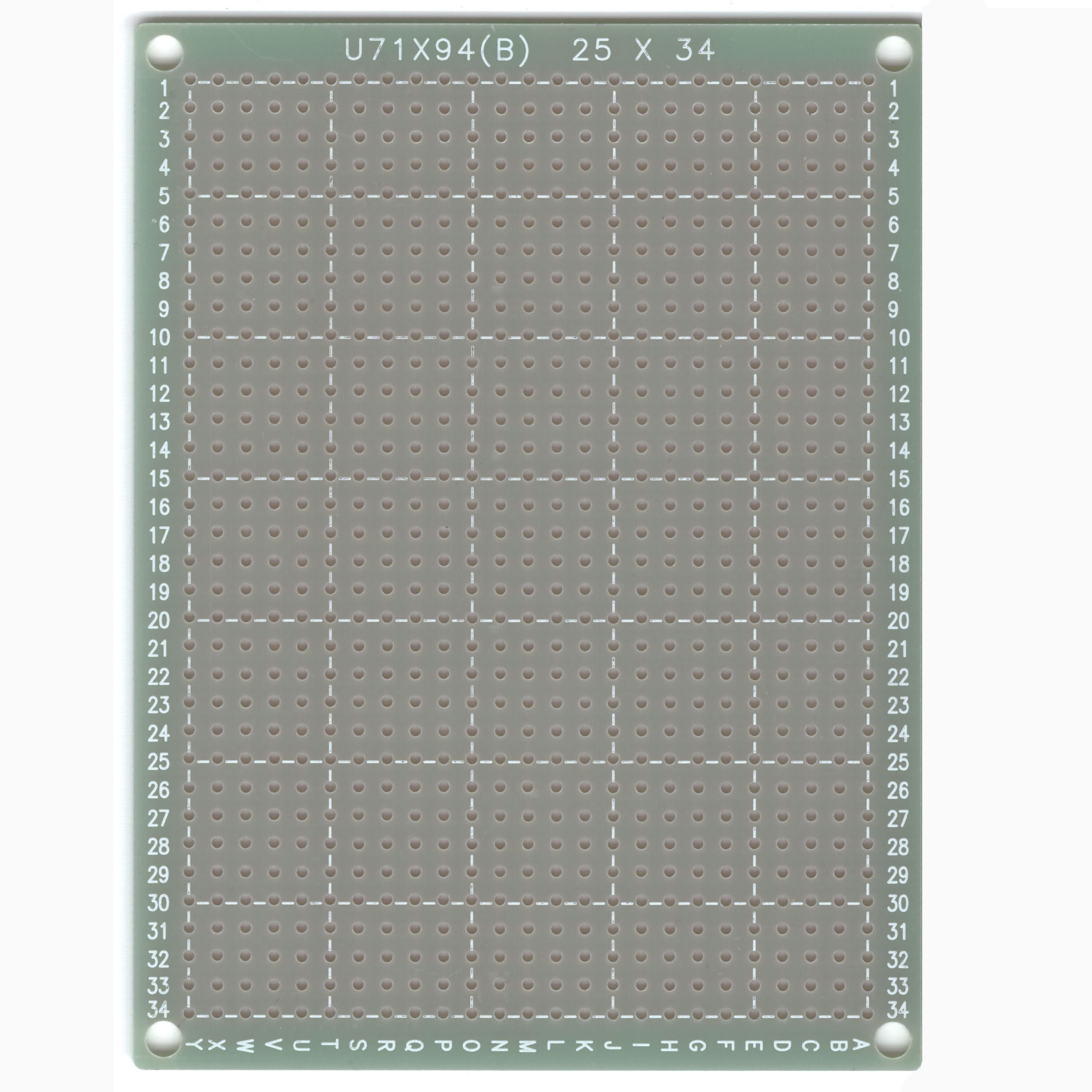 71x94 에폭시 IC PCB 만능 기판 단면 양면 25x34홀 71x94mm 국산 : 보림전자