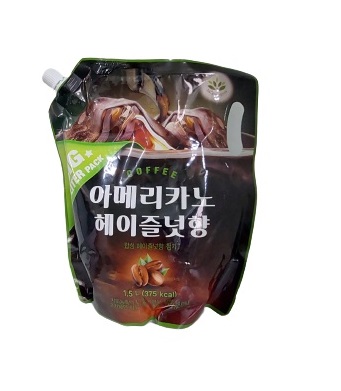 BG 대용량 파우치 커피 아메리카노블랙커피1.5L : 씨즈마켓