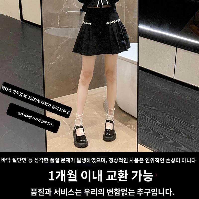 메리제인 구두 프랑스어 달콤한 멋진 메리 제인 신발 2022 봄과 가을 새로운 두꺼운 발 뒤꿈치 두꺼운 바닥 둥근 발가락 일본어 jk 복고풍 작은... 