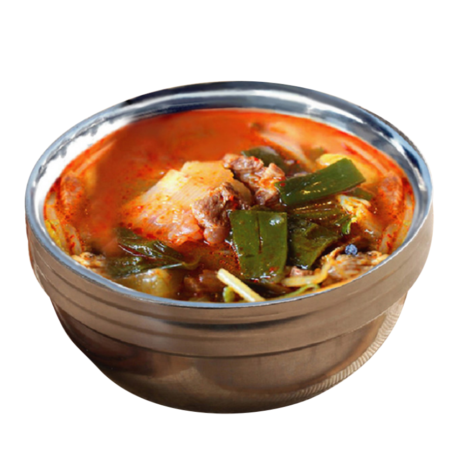 백암골 한우국밥 경상도 경상도식 얼큰 소고기 쇠고기 무국 국밥 냉동 간펀국 500g 1팩 : 웰니스  마켓