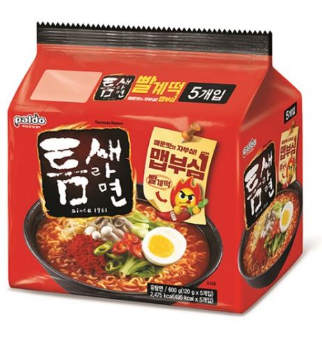팔도 틈새라면 빨계떡 120g 5개입 : 반샐리