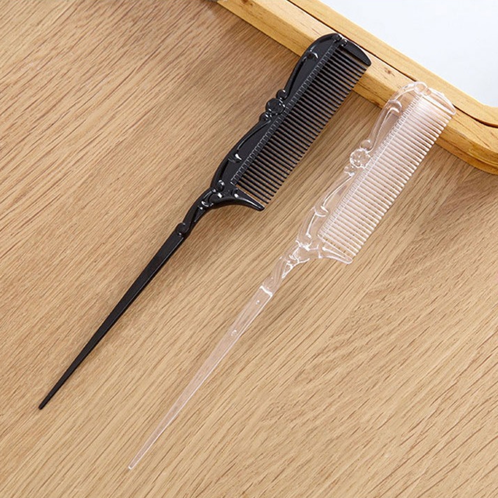 휴대용꼬리빗 가르마머리빗 헤어샾 투명 : 꼬미네 구멍가게