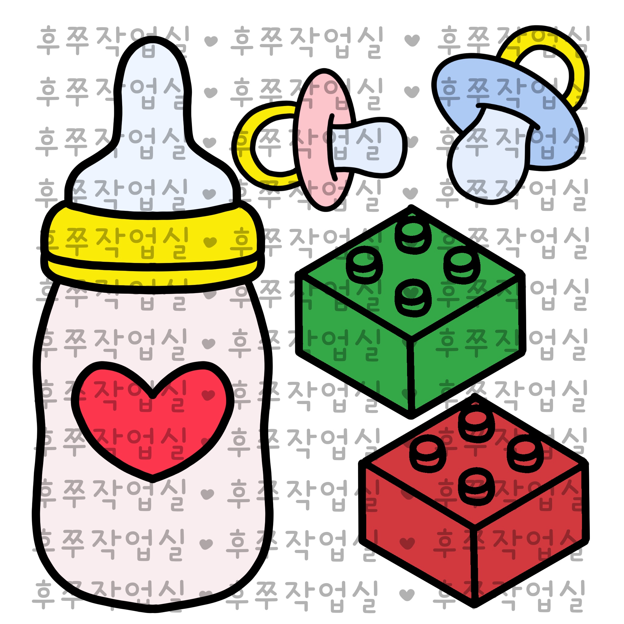 [토퍼아이콘] 우쭈쭈 베이비 커플 JM0005 : 후쭈작업실