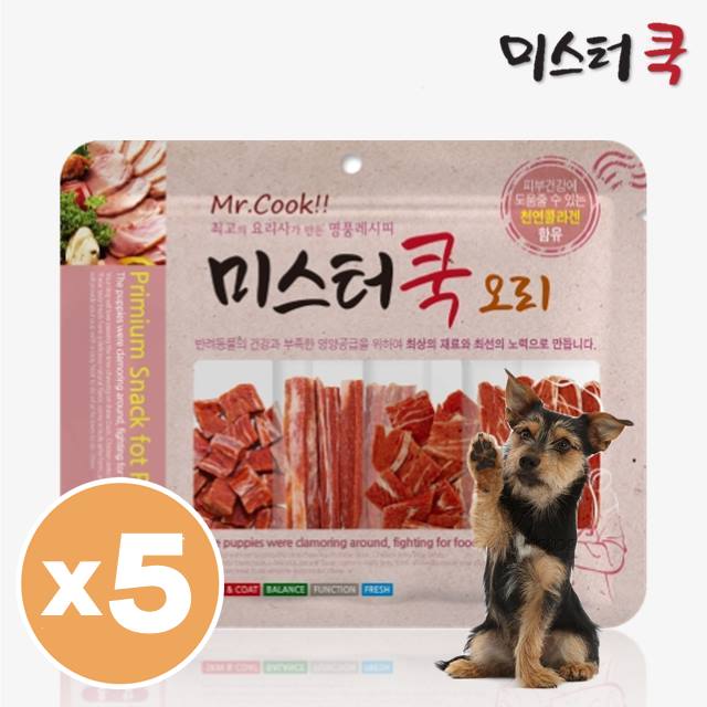 미스터쿡 강아지 대용량 간식 오리 혼합, 300g, 5개 : 청춘개밥