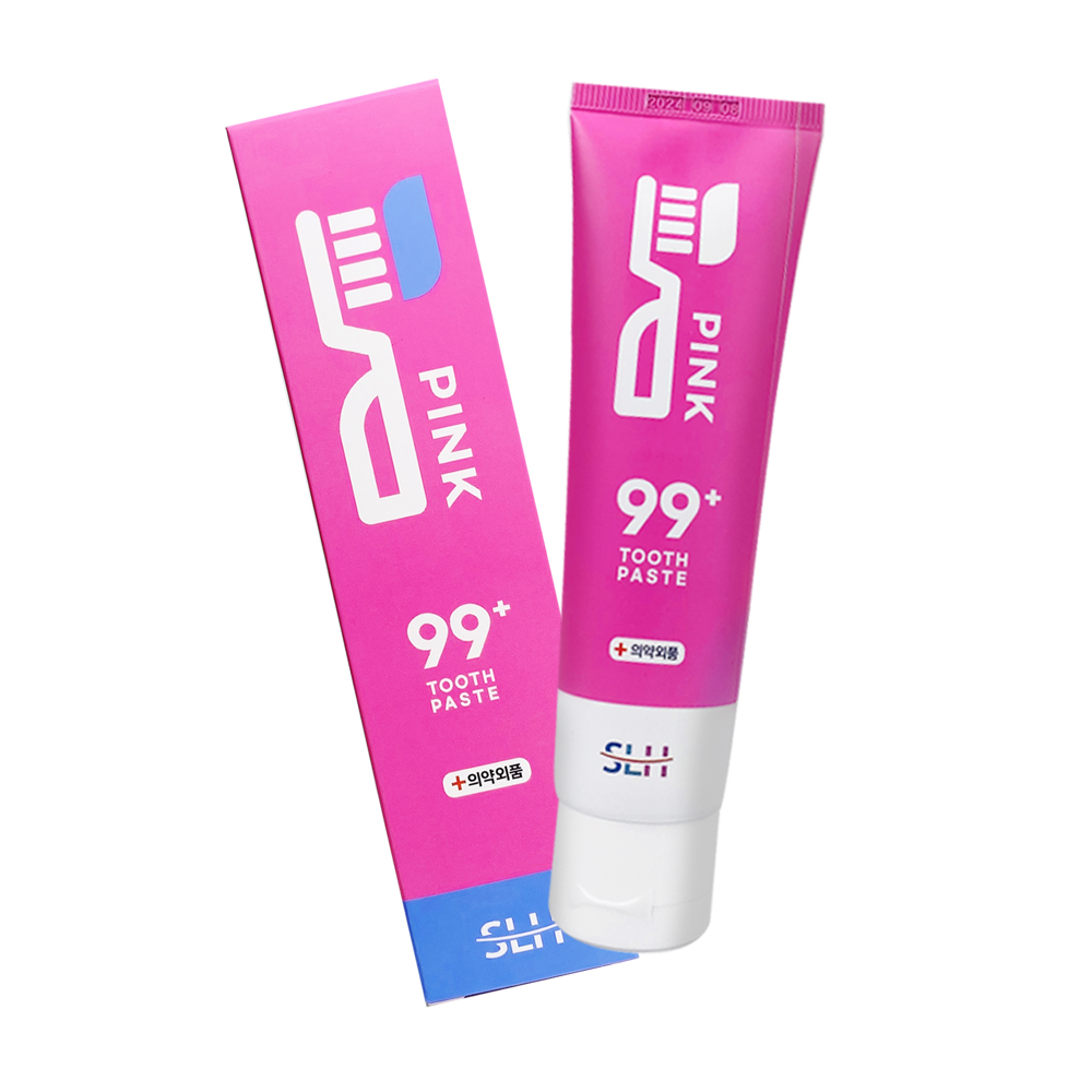 에스엘에이치 99 치약 무불소 녹차 감초 함유 3가지 효능 그린 핑크 블루 120g 택 1 : 트라오