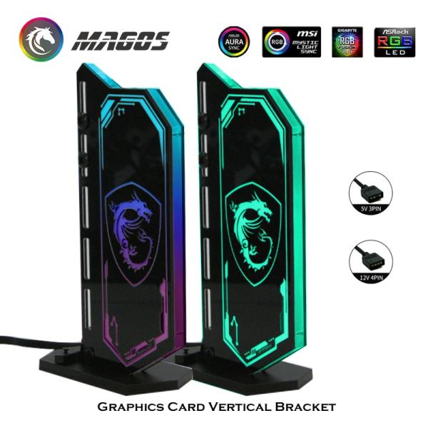 이미지 버티컬 그래픽 카드  VGA 홀더 GPU 브라켓 스탠드 PC 게이밍 DIY 12V RGB 5V 조명 : 날로컴퍼니