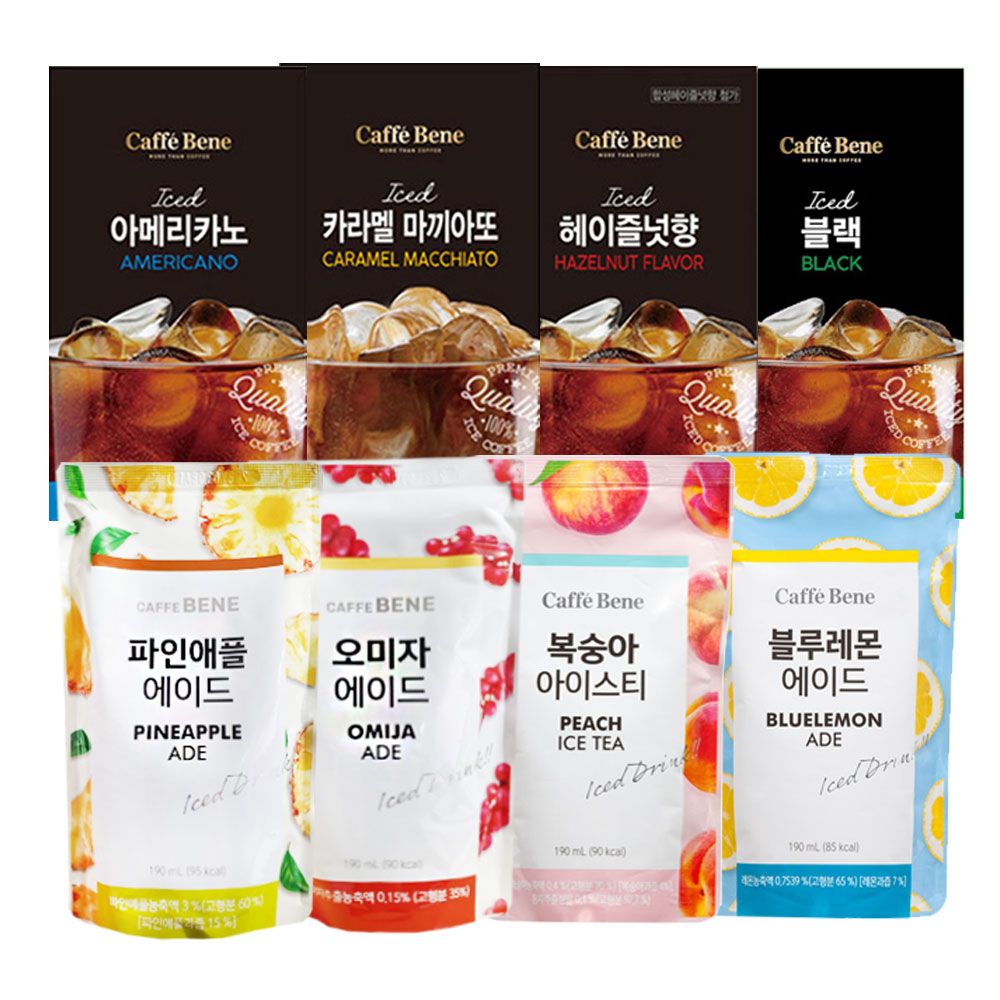 카페베네 파우치 190ml 10개입 편의점커피 아이스커피 액상커피 : 유니나몰