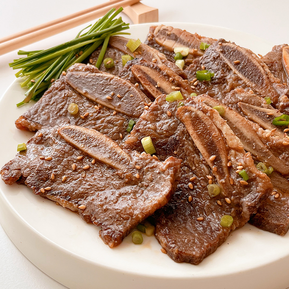 진우린 LA양념갈비 1kg (500g 2팩) 엘에이갈비 6 7 8 꽃갈비 캠핑고기 글램핑요리 : 진우린