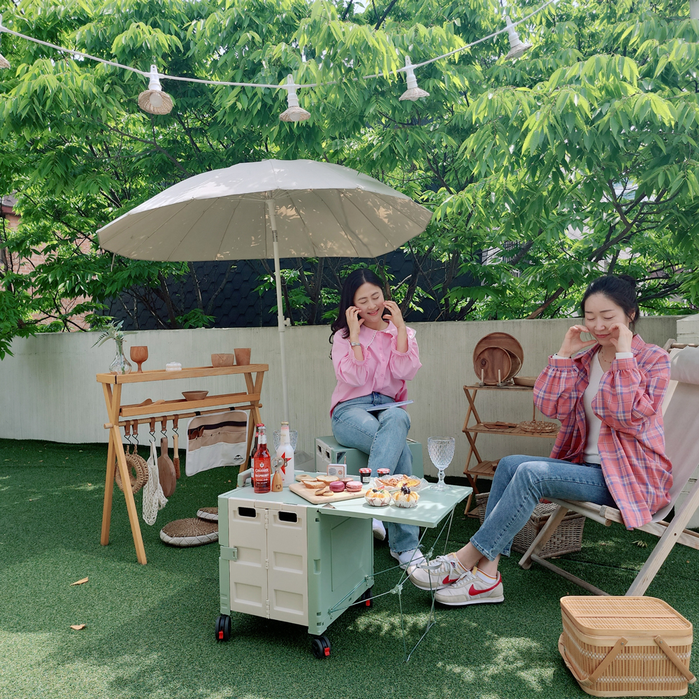 랄라 Premier L테이블 접이식카트 장바구니캐리어 시장 박스 손수레 마트 쇼핑카트 : 오늘도 랄라