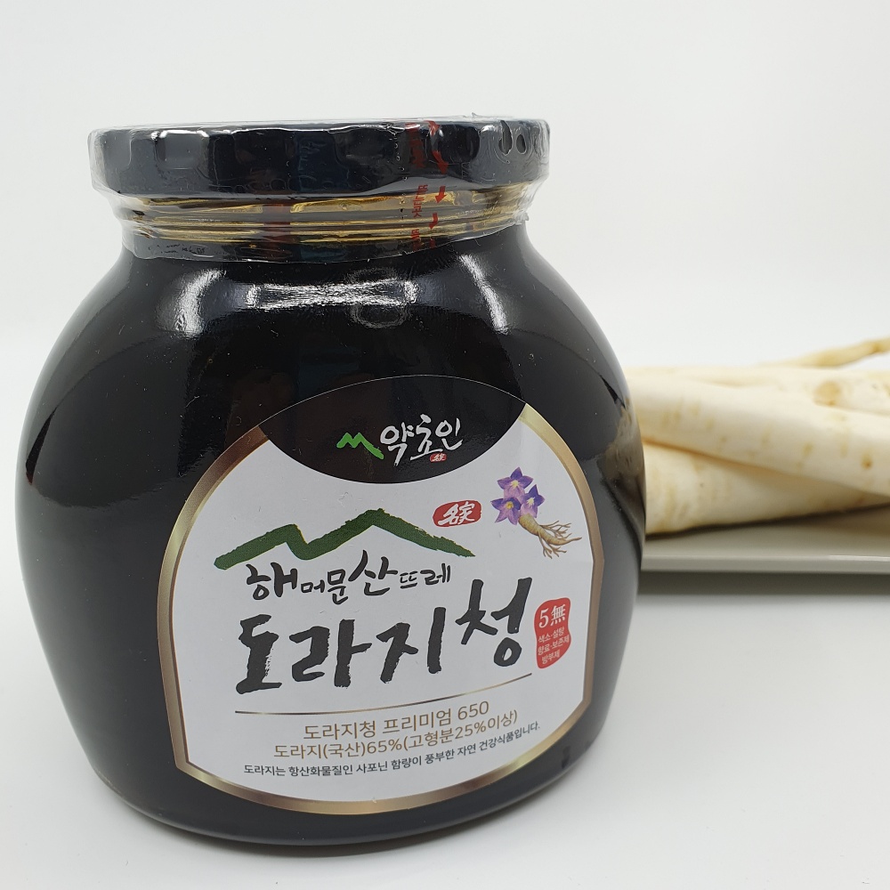 기관지에 좋은음식 도라지청효능 해머문산뜨레 약도라지 도라지청 650g : 이리오소