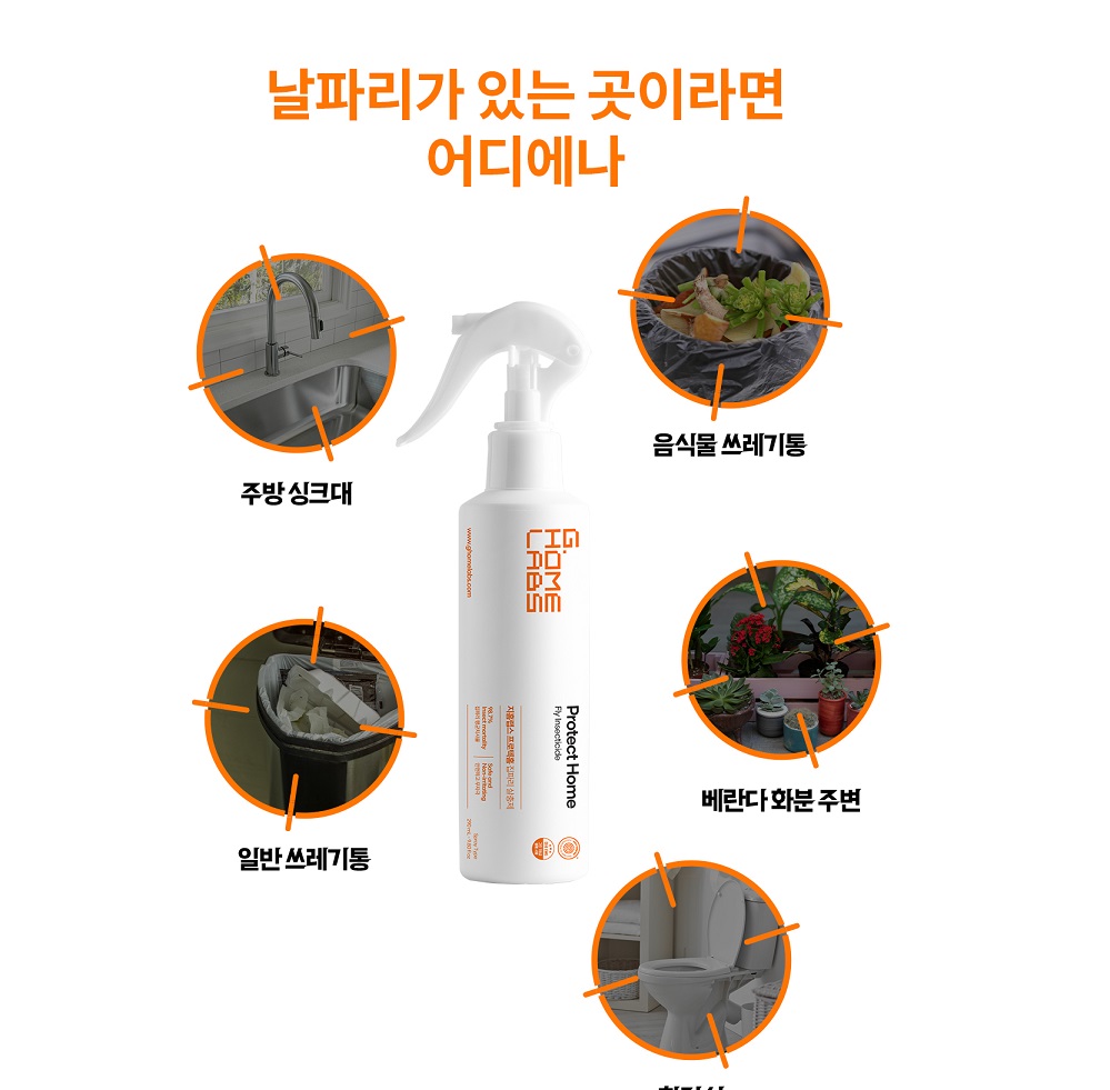 프로텍홈 HOME 290ml X 2개 양면극세사1개 초파리 빈대살충제 디노테퓨란 퇴치 : 코리아크린업켐