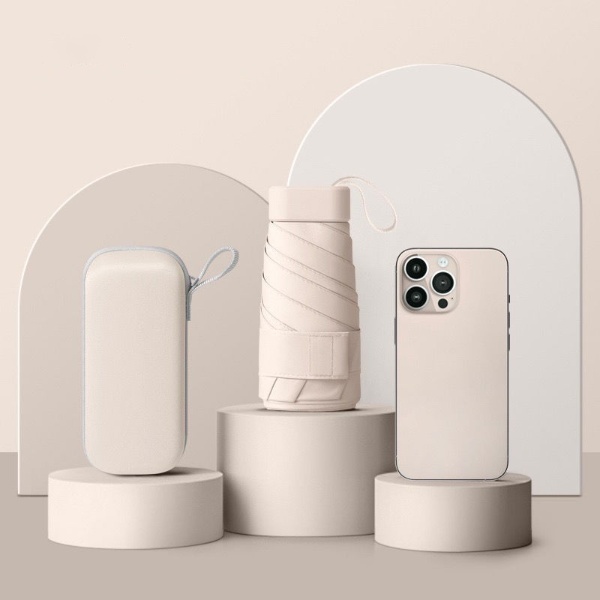 UPPU 초미니 마카롱 미니 양우산 초경량 자외선차단 양산 우산 케이스포함 : UPPU