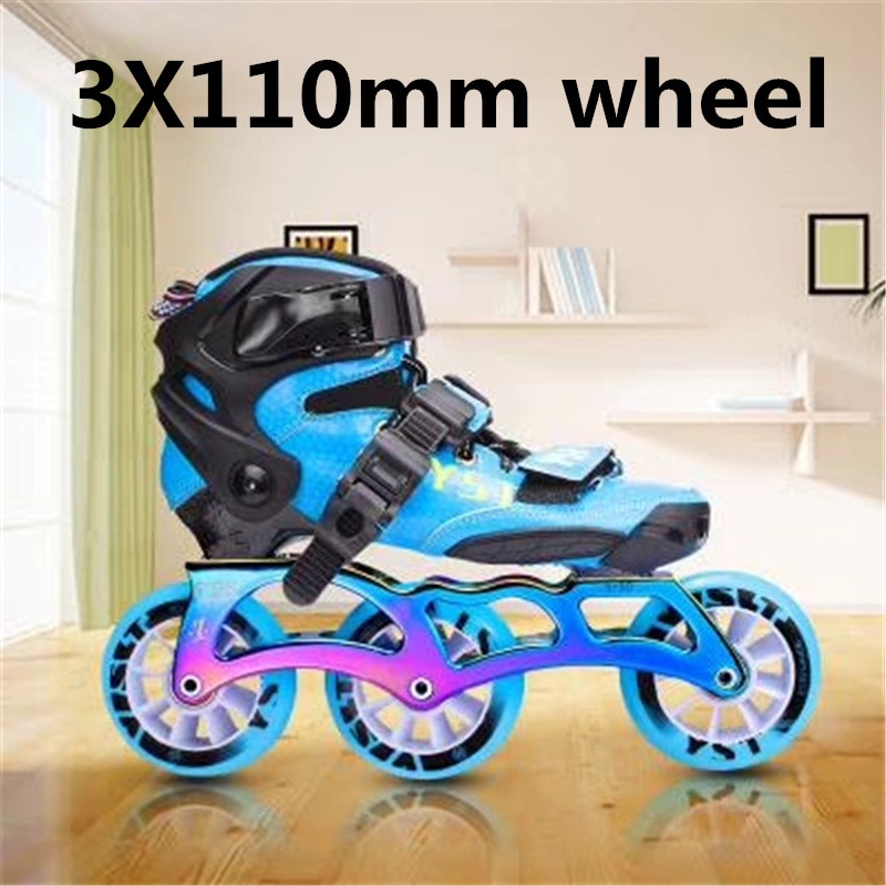3x110mm 인라인 스피드 스케이트 어린이용 90mm 110mm PU 합금 CNC 베이스 탄소 섬유 롤러 스니커즈 스포츠 엔터테인먼트 아 : 깡통마켓몰