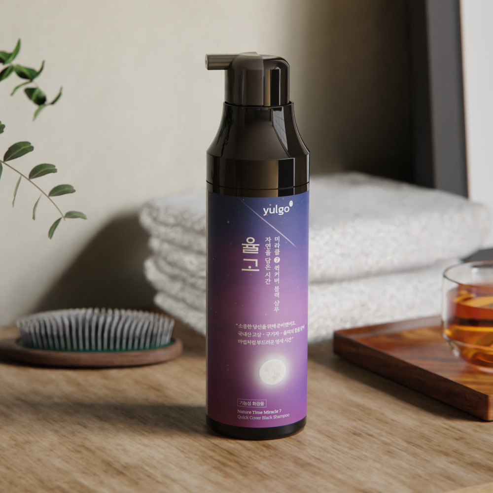 (3개 세트) 율고 자연을 담은 시간 순한 새치 염색샴푸, 200ml X 3개 : 율고 스토어