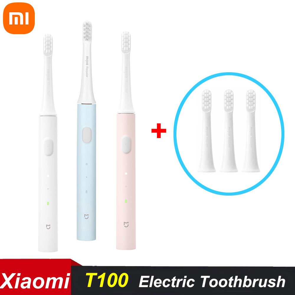 샤오미호환 미지아 T100 음파 전동 칫솔 성인용 초음파 자동 USB 충전식 IPX7 방수 : 에스제이닷