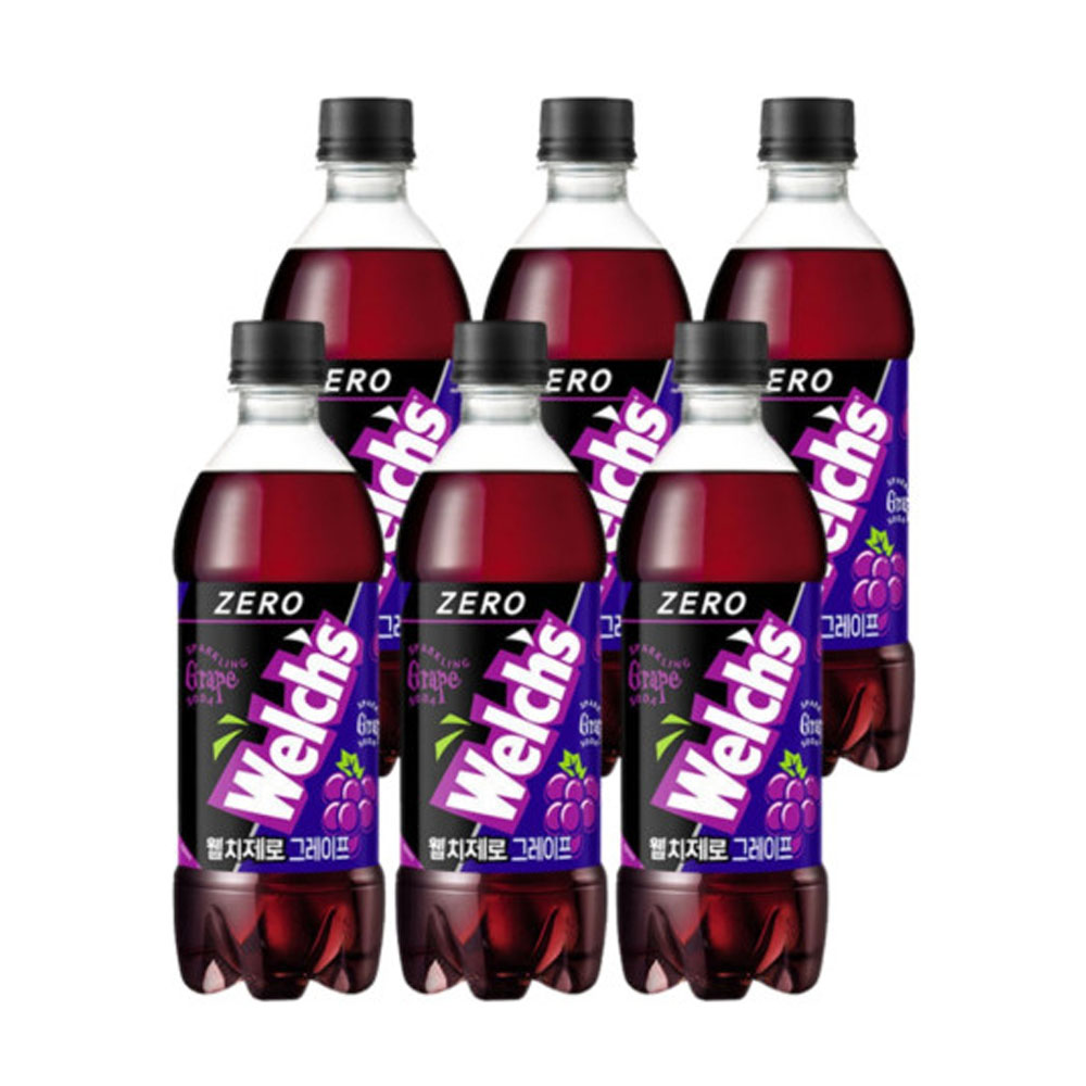 농심 웰치 제로 그레이프 PET 500ml (6개) 포도 : 아만노마켓