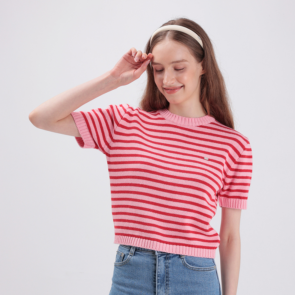 COTTON STRIPE LOGO KNIT : 웬유무브