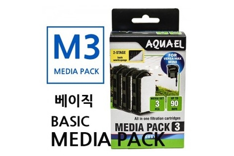 아쿠아이엘 걸이식여과기 베르사맥스 미니 필터 (베이직 미디어팩3) : 아쿠아맨