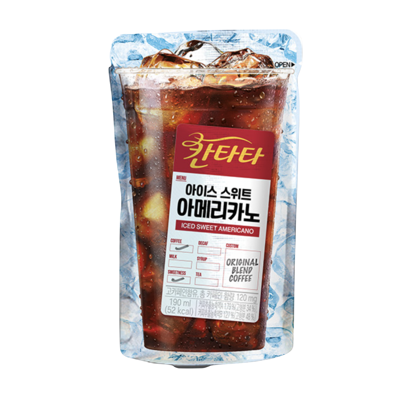 칸타타 아이스 스위트 아메리카노 파우치 190ml x 20개 : 명랑슈퍼마켓