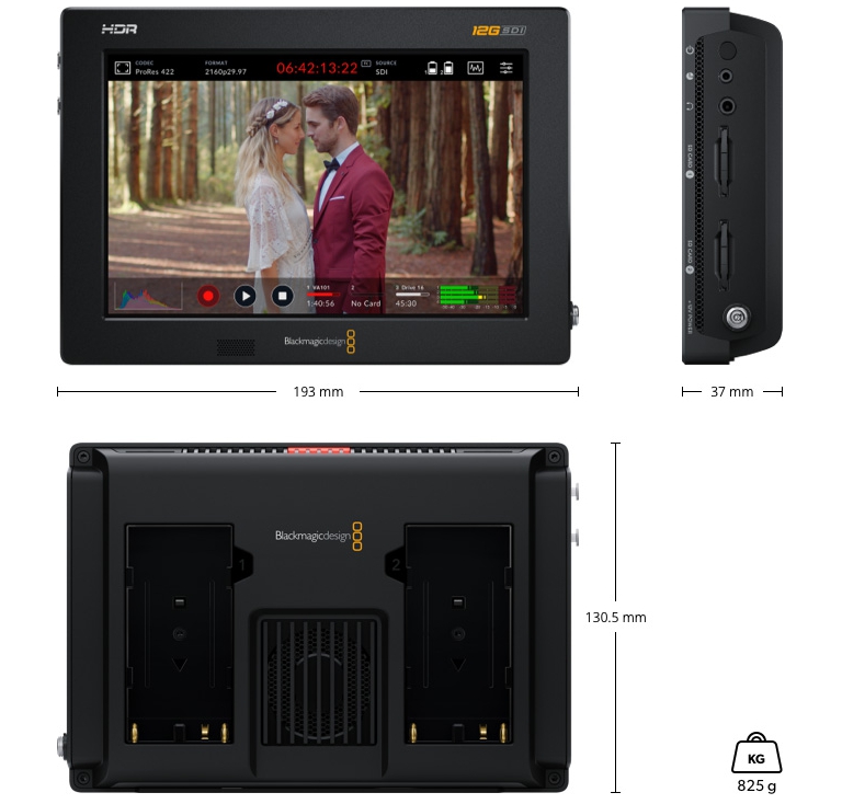 [블랙매직] Blackmagic Video Assist 7인치 12G HDR 모니터 레코더(전시상품/중고) : 원픽미디어