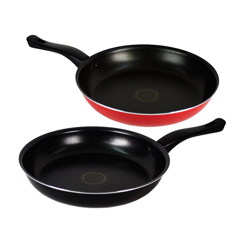 오스벨 베이직 후라이팬 2종세트 블랙28cm+레드28cm : 하트만코리아