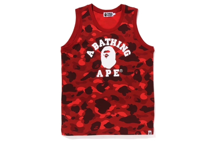 [베이프정품] 나시티 베이프 컬러 카모 컬리지 탱크 탑  BAPE COLOR CAMO COLLEGE TANK TOP : 재팬베이프스토어