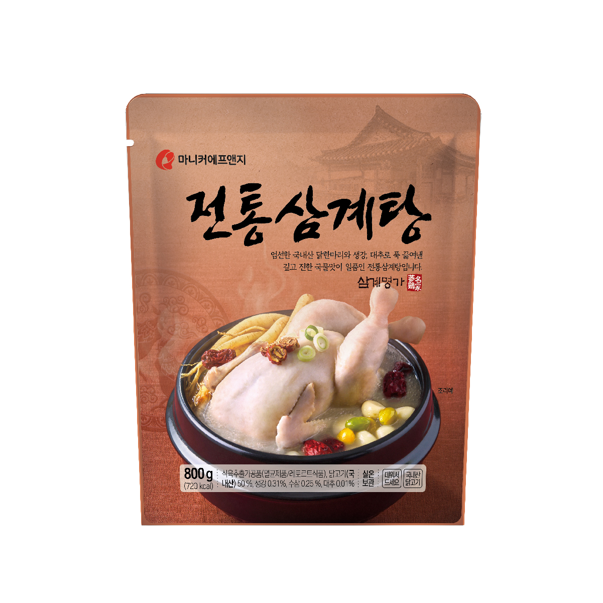 마니커에프앤지 마니커 녹두 전통 삼계탕 800g 외 1종 실온 간편 즉석 레토르트 백숙 : 더케이푸드